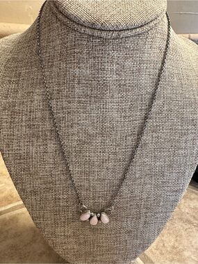 Sterling Silver and Pink Conch Necklace
